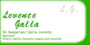 levente galla business card